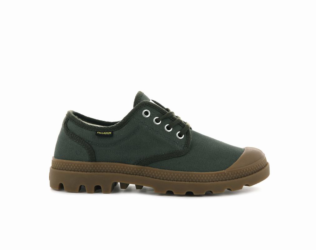 Palladium Pampa Oxford Originale Mens Shoes Olive Australia [XUWZOC-659]